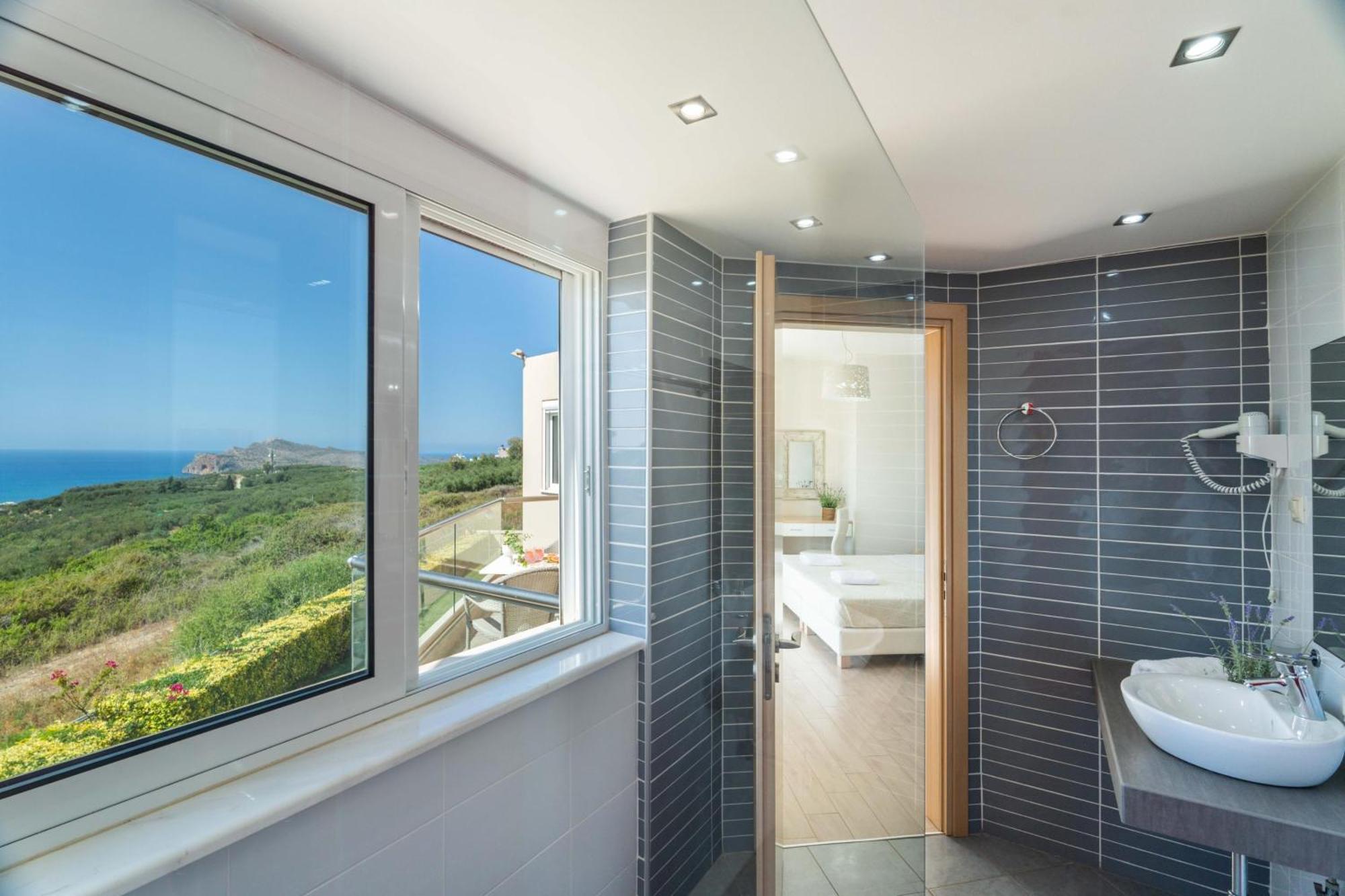 Villa Ariella With Sea View Агия-Марина Экстерьер фото