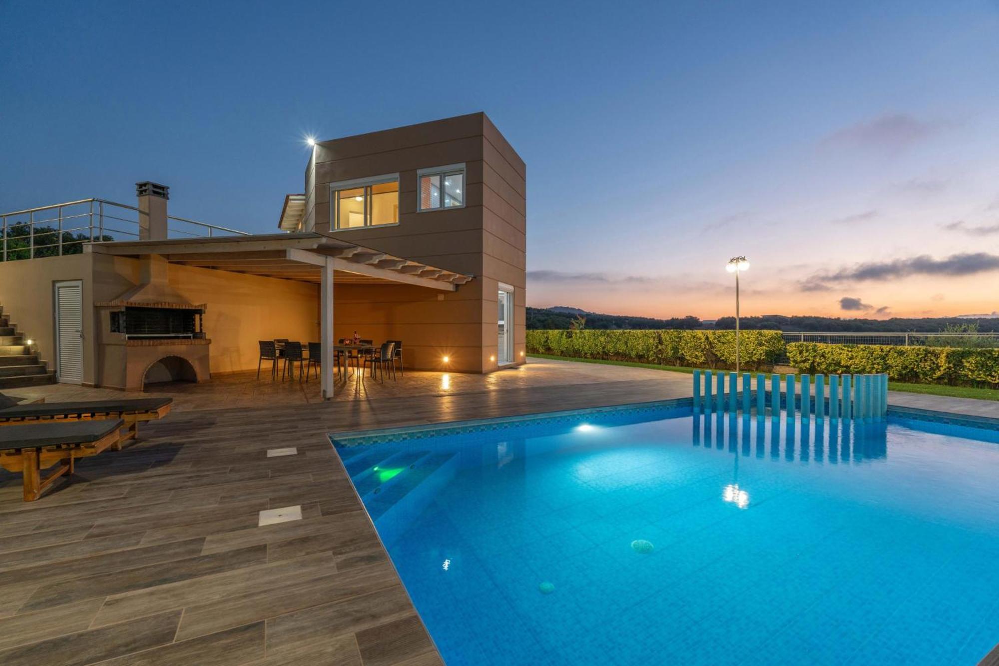 Villa Ariella With Sea View Агия-Марина Экстерьер фото