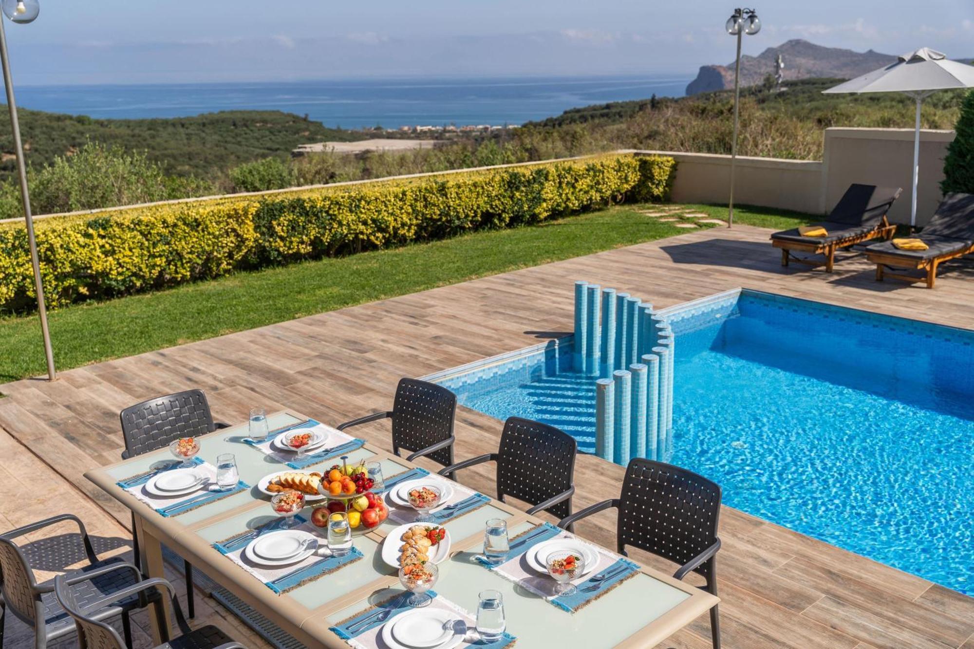 Villa Ariella With Sea View Агия-Марина Экстерьер фото