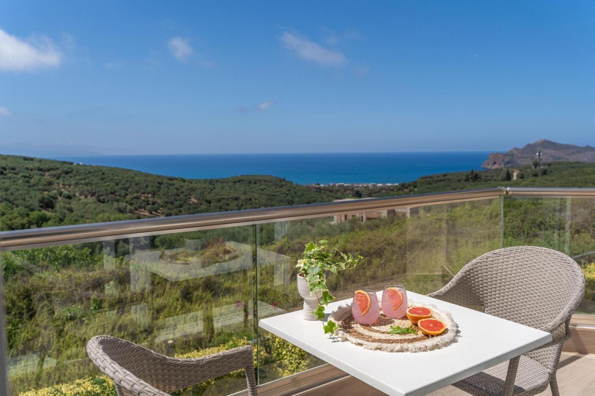 Villa Ariella With Sea View Агия-Марина Экстерьер фото