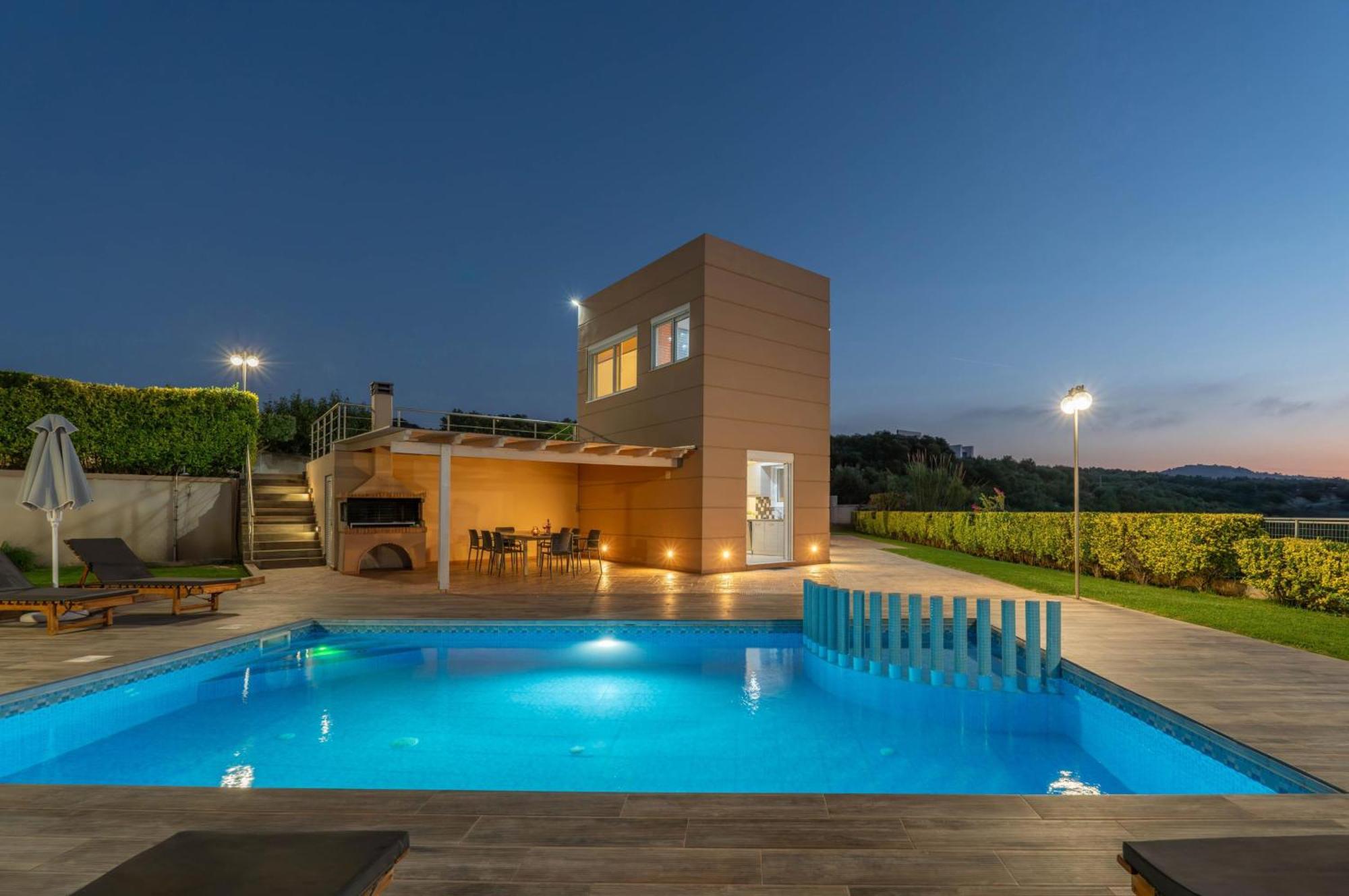 Villa Ariella With Sea View Агия-Марина Экстерьер фото